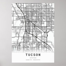 Poster Mapa da Cidade de Tucson