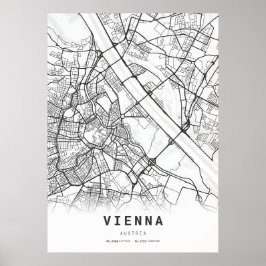 Poster Mapa da Cidade de Viena