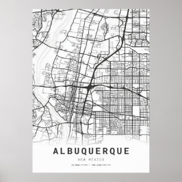 Poster Mapa da Cidade do Albuquerque
