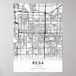 Poster Mapa da Cidade do Mesa