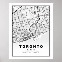 Mapa da cidade Viagem de Toronto Ontario Canadá