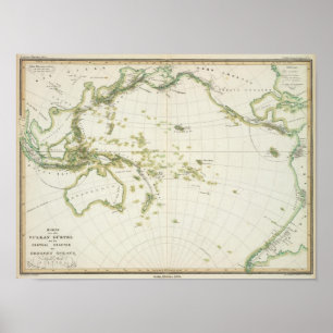 Póster mapa da cintura do vulcão