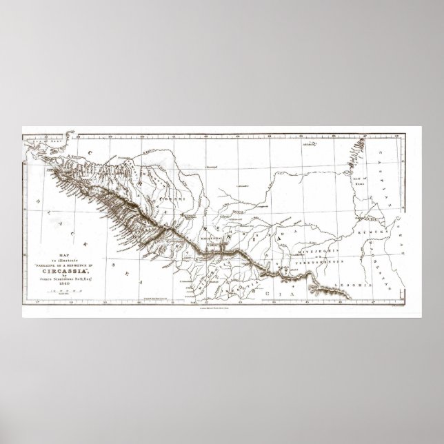Póster mapa da CIRCASSIA1840 (Frente)