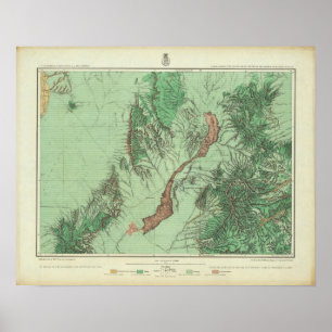 Poster Mapa da classificação de terra de New mexico do