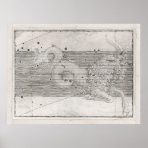 Poster Mapa da constelação de Astrologia de Capricórnio V