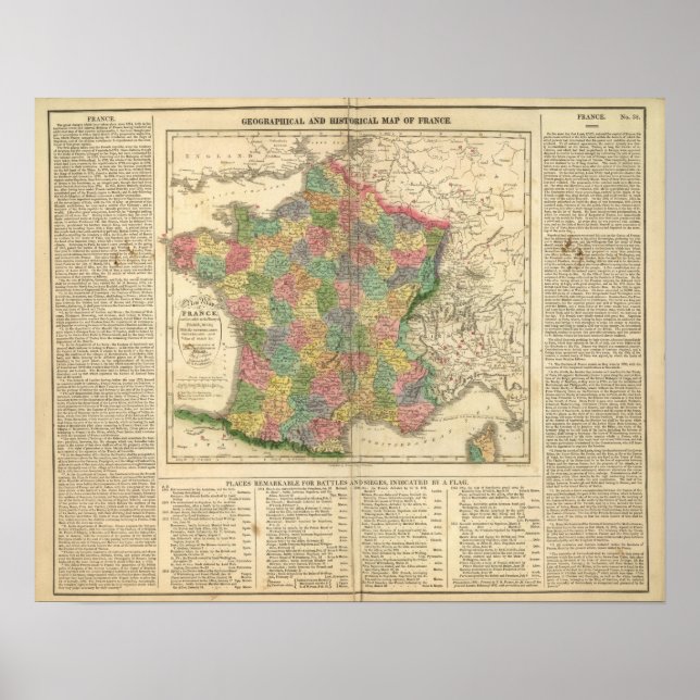 Poster Mapa da cronologia da França (Frente)