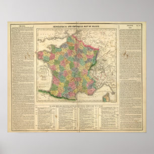 Poster Mapa da cronologia de France