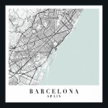 Poster Mapa da Espanha de Barcelona Blue Water Street<br><div class="desc">Mapa da Espanha de Barcelona Blue Water Street</div>