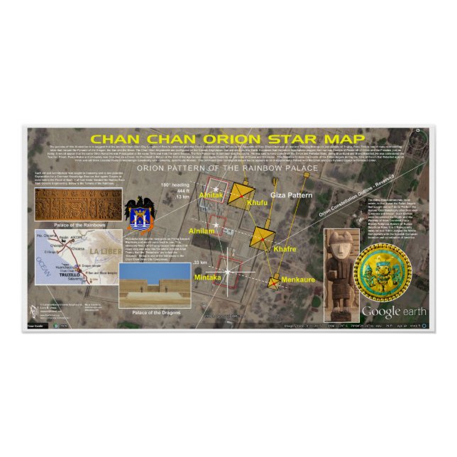 Póster Mapa da Estrela Chan Orion (Frente)