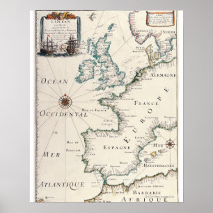 Poster Mapa da Europa