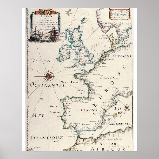 Poster Mapa da Europa (Frente)