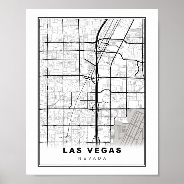Poster Mapa da Faixa de Las Vegas (Frente)