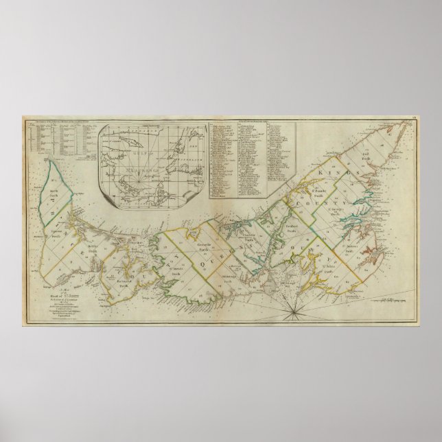 Poster Mapa da Ilha das Ruas John (Frente)