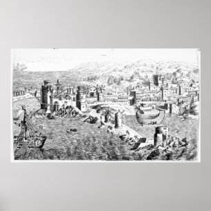 Póster Mapa da Ilha de Rodes