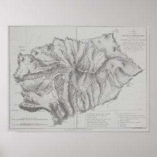 Póster Mapa da ilha de Santa Helena