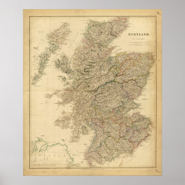 Poster Mapa da Inglaterra (Frente)