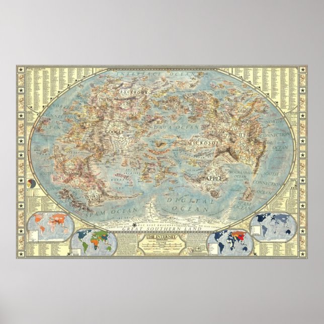 Póster Mapa da Internet Versão 2.0. (Frente)