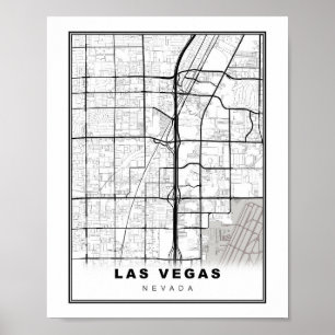 Poster Mapa da Las Vegas Strip