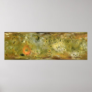 Póster Mapa da lua de Júpiter Lo