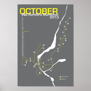 Póster Mapa da Maratona de Hartford