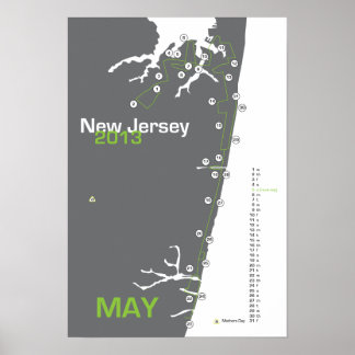 Póster Mapa da Maratona NJ