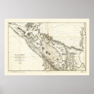 Poster Mapa da Nicarágua (1873)