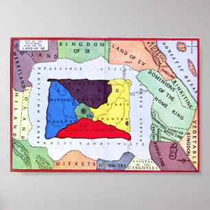 Póster Mapa da onça