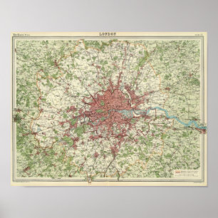 Póster Mapa da Região de Londres