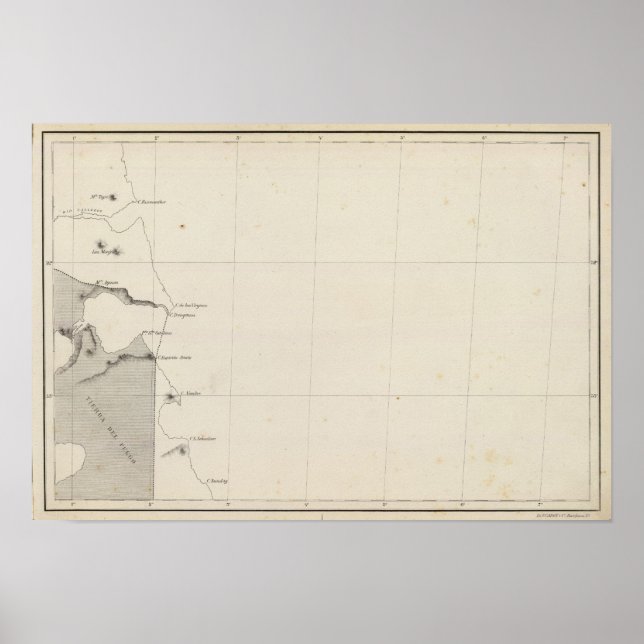 Poster Mapa da República do Chile 13 (Frente)