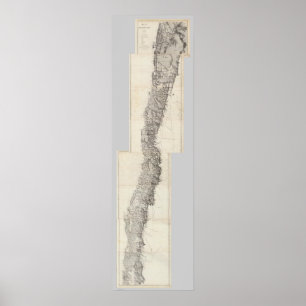 Póster Mapa da República do Chile 18