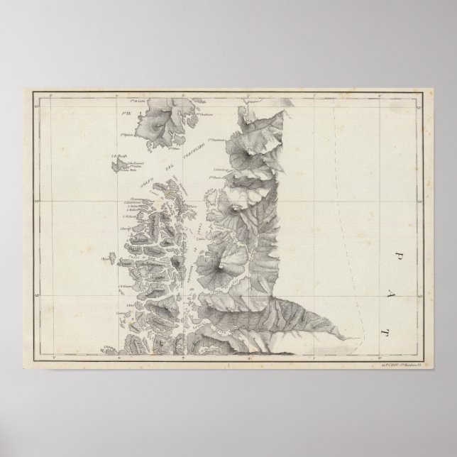 Poster Mapa da República do Chile 9 (Frente)