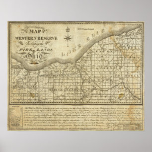 Póster Mapa da reserva ocidental