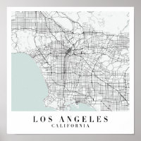 Mapa da Rua Azul da Califórnia em Los Angeles