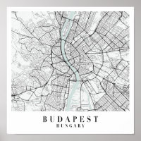 Mapa da Rua Azul da Hungria de Budapeste