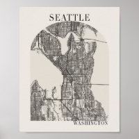 Mapa da Rua Beige do Arch do Seattle Washington Bo