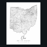 Poster Mapa da rua mínima de Ohio<br><div class="desc">Mapa da rua mínima de Ohio</div>