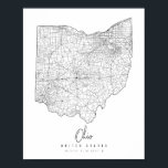 Poster Mapa da rua mínima de Ohio<br><div class="desc">Mapa da rua mínima de Ohio</div>