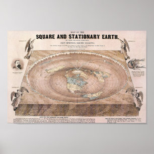 Poster Mapa da Terra Plana Orlando Ferguson