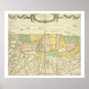 Póster Mapa da Terra Santa, bar. daqui até janeiro Baren