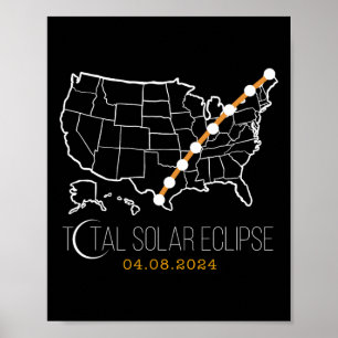 Poster Mapa Da Totalidade Dos Eua Da Camisa Solar 2024