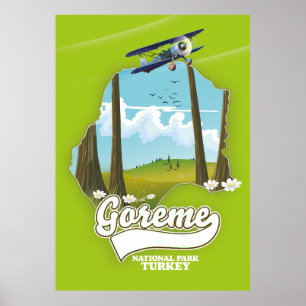 Poster Mapa da Turquia do Parque Nacional Goreme