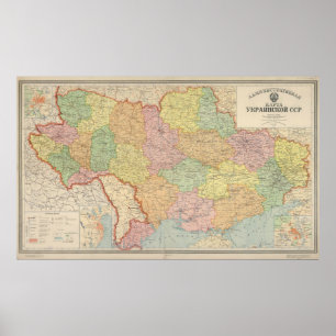 Poster Mapa da Ucrânia (1941)