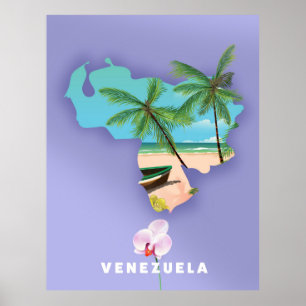 Poster Mapa da Venezuela