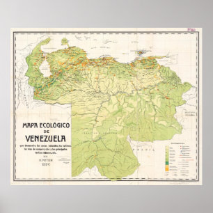Poster Mapa da Venezuela (1920)