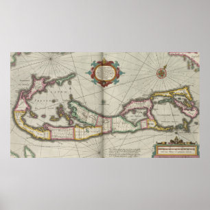 Póster Mapa das Bermudas (1638)