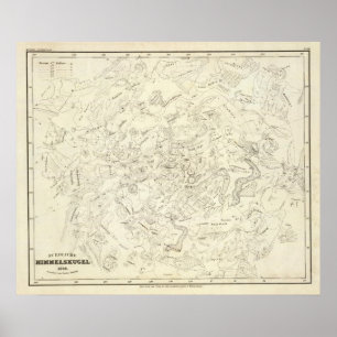 Póster Mapa das constelações 2