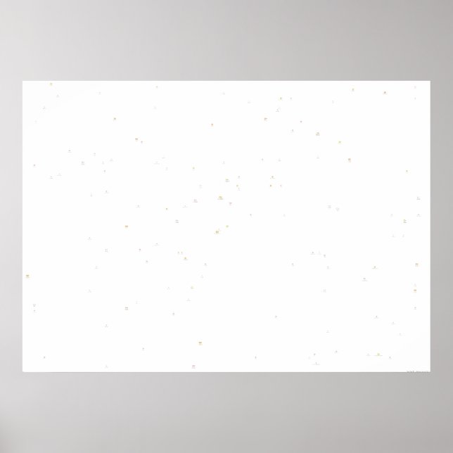 Póster Mapa das Estrelas 2D - Vizinhança do Sol (Frente)