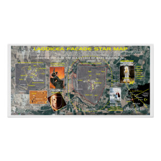 Póster Mapa das Estrelas de Laodicea Orion