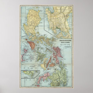 Poster Mapa das Filipinas (1898)