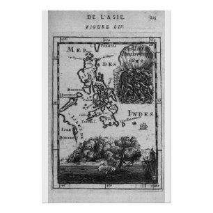 Póster Mapa das Filipinas em 1682